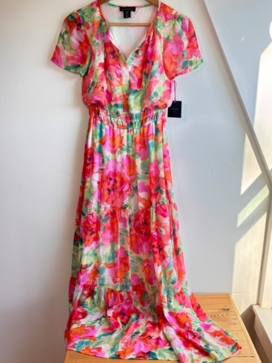 Cynthia Rowley Dresses & Skirts - Cynthia Rowley Floral Maxi Dress in Pink, Green, Orange
